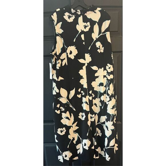 Maggy London Women's High Neck Empire Waist Midi Dress Career Workwear - Picture 4 of 9